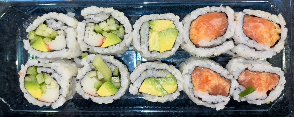 Thur. Jan 29 - Sushi COMBO PACK SUSHI: Avocado, California and Spicy Salmon